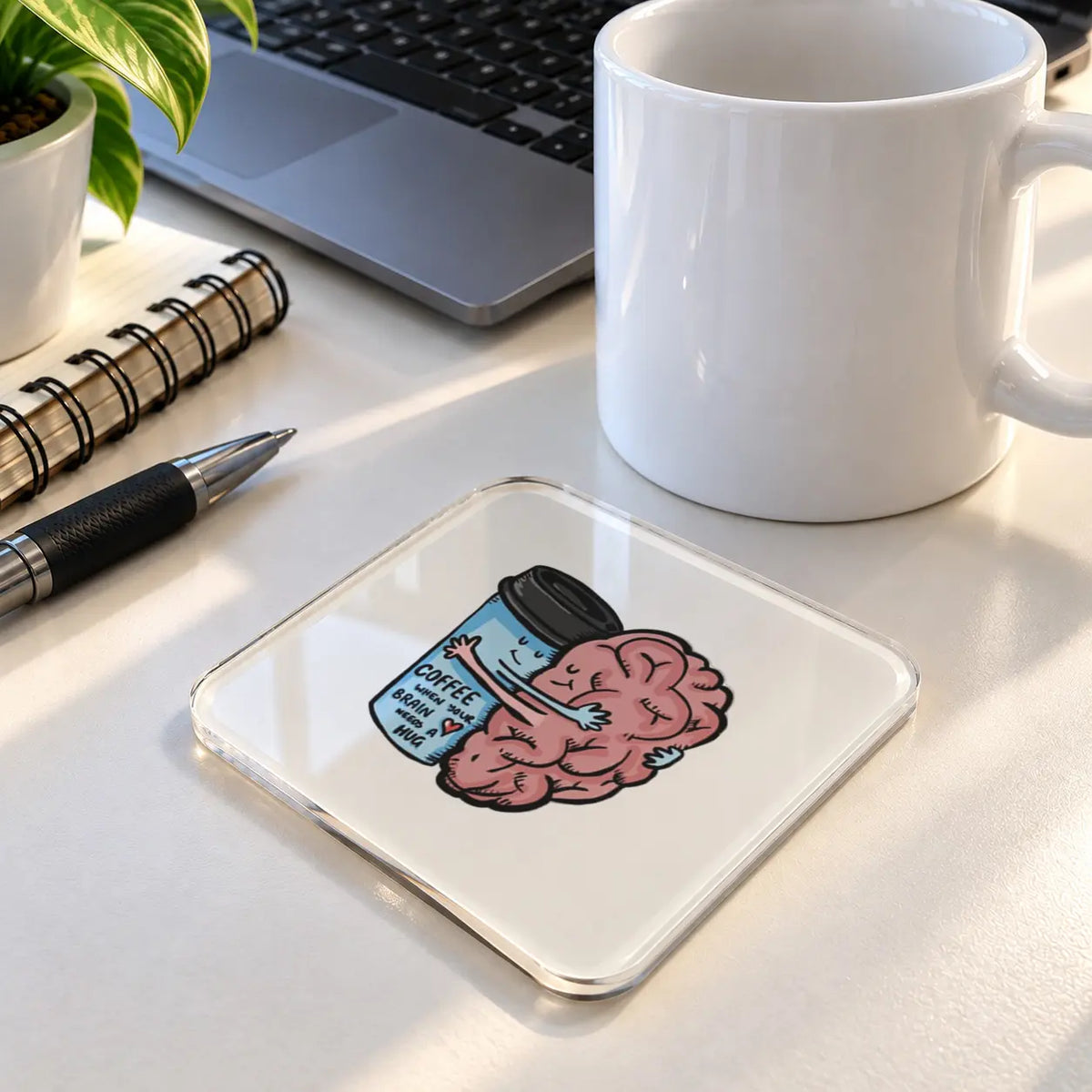 Coffee Hug acrylic coaster - ARTIVA