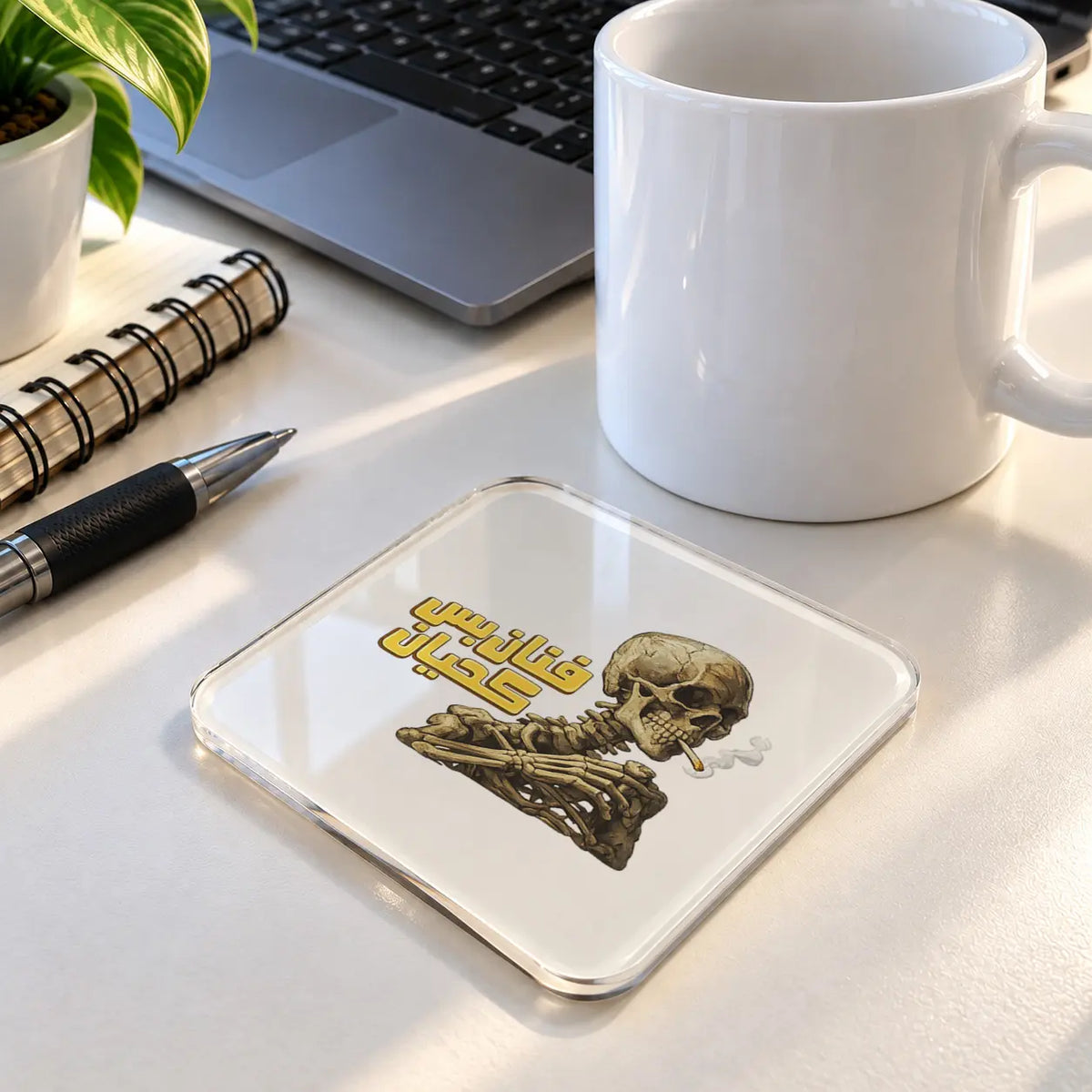Skeleton Mood acrylic coaster - ARTIVA