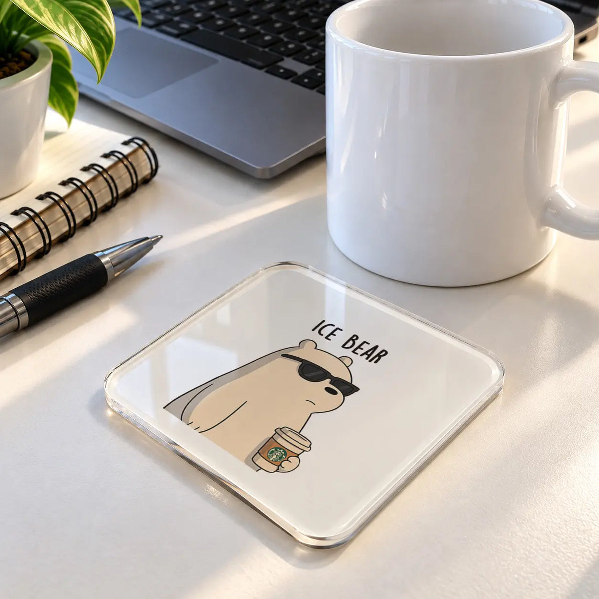 Ice Bear acrylic coaster - ARTIVA