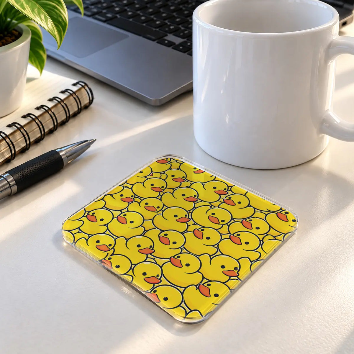 Duck Pattern acrylic coaster - ARTIVA