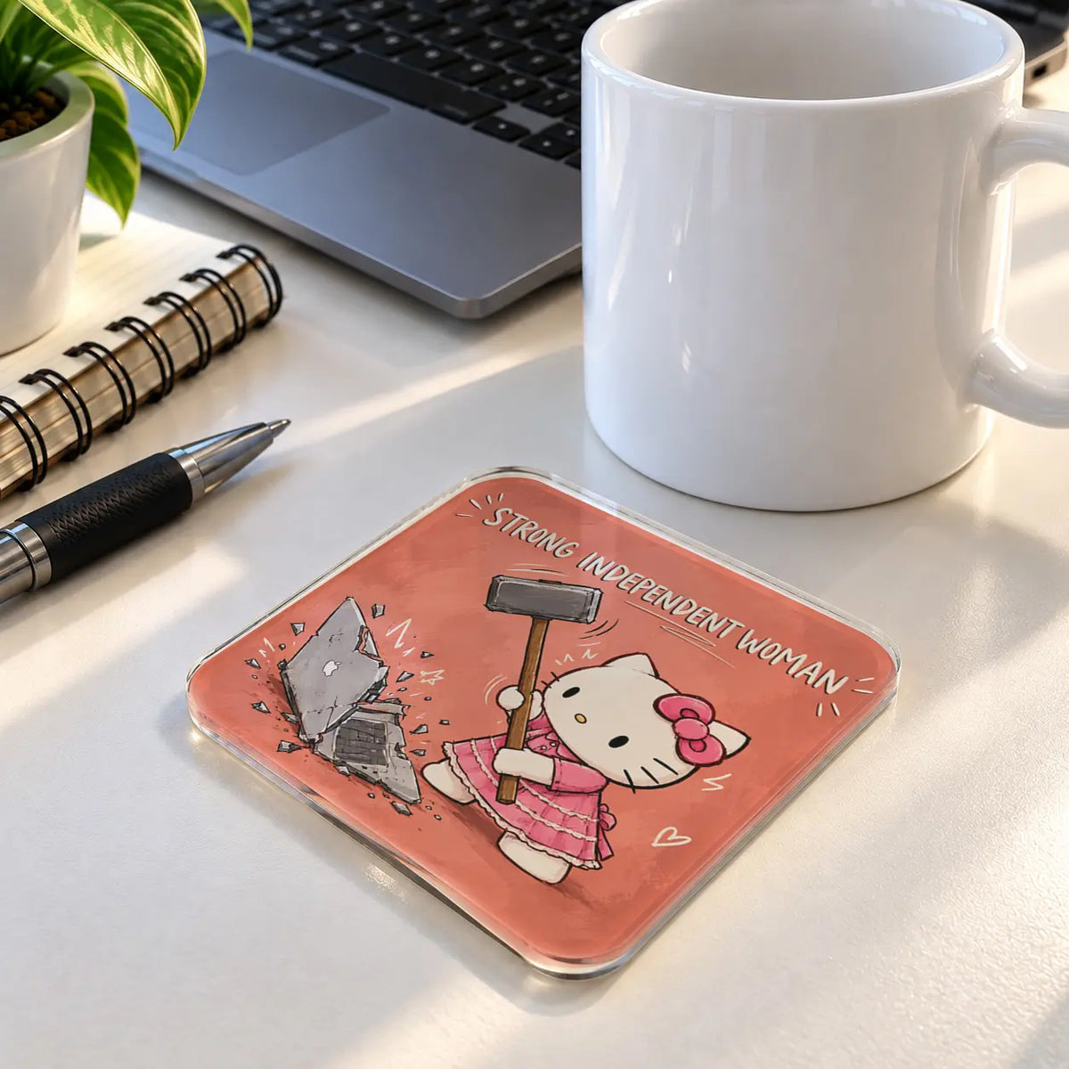 Strong Woman acrylic coaster - ARTIVA