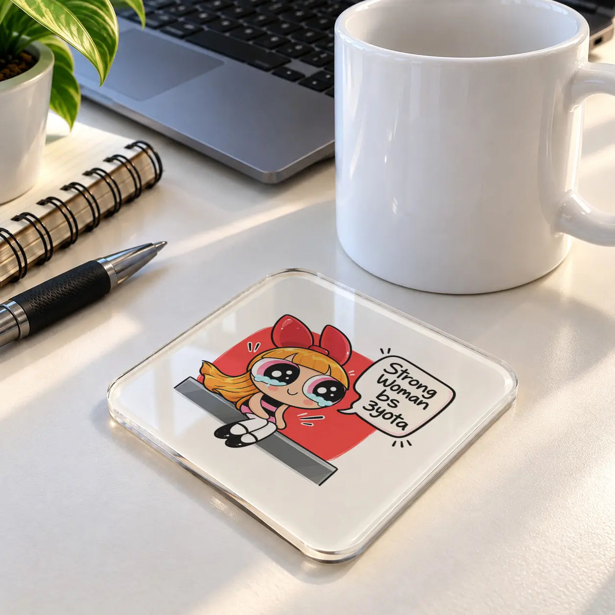 Power Girl acrylic coaster - ARTIVA