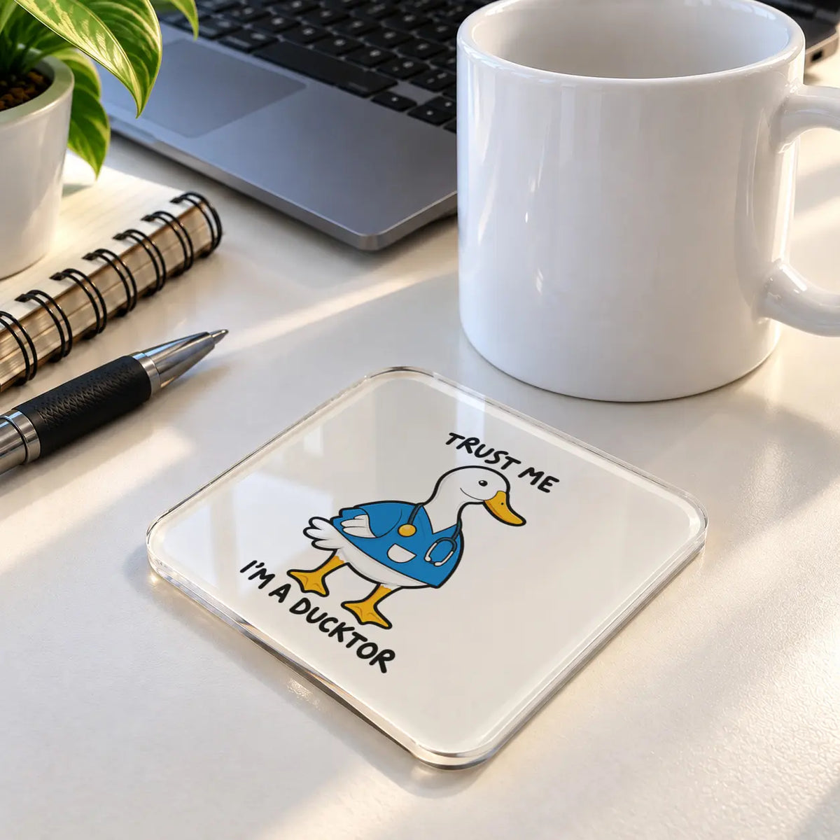 Ducktor acrylic coaster - ARTIVA