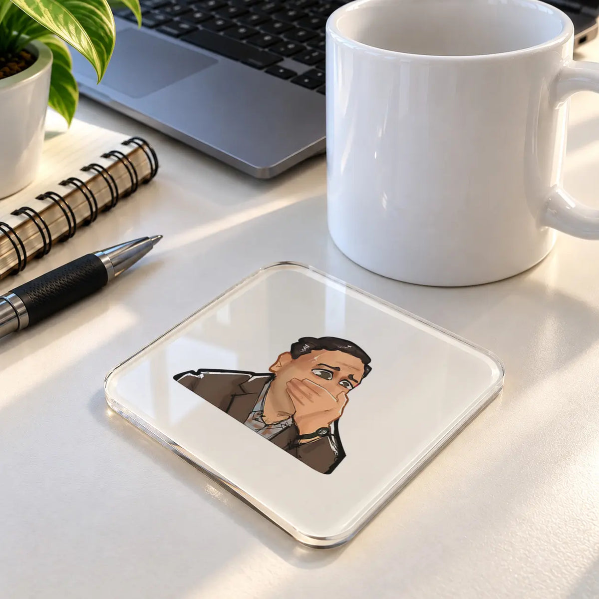 Thinking Man acrylic coaster - ARTIVA