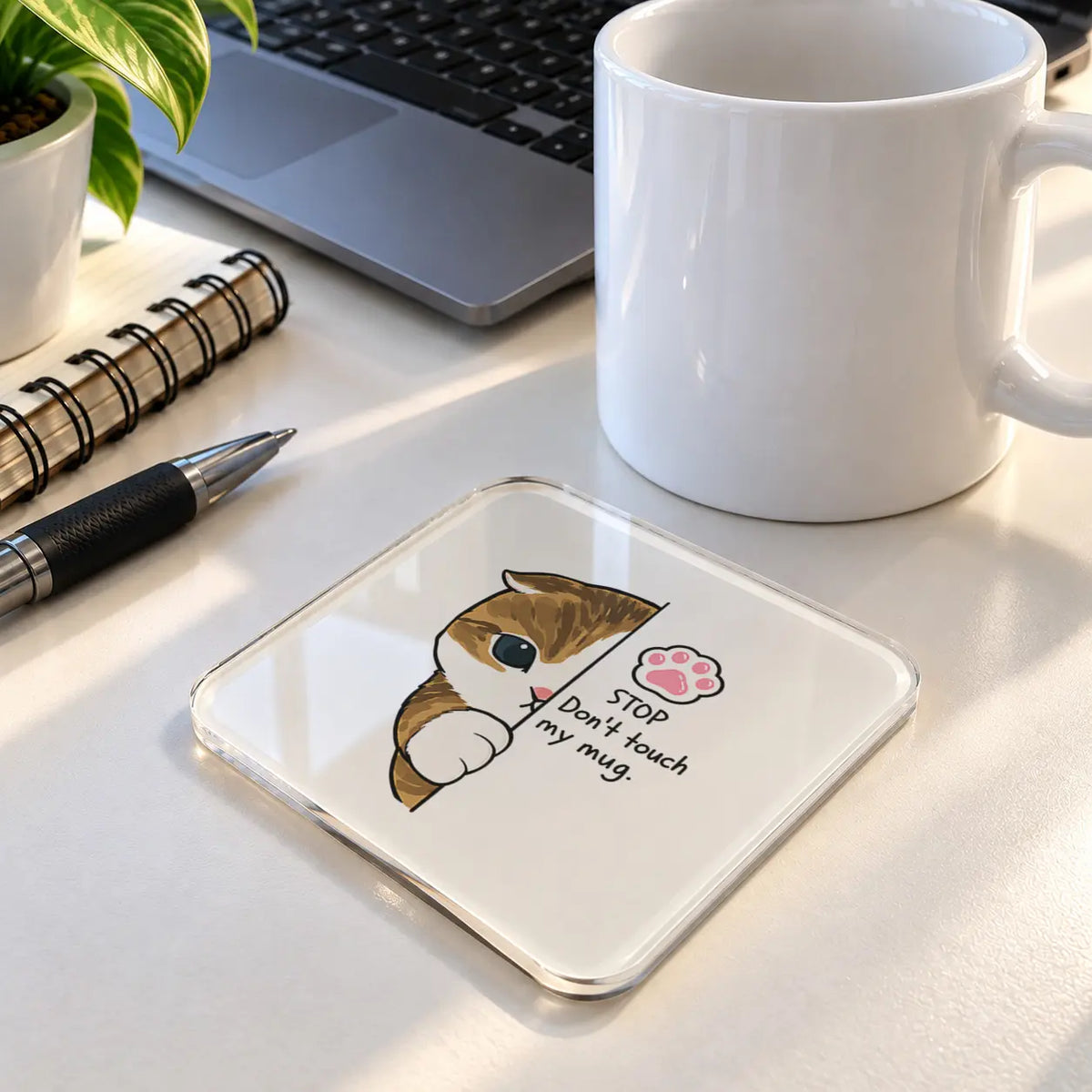 Dont Touch acrylic coaster - ARTIVA