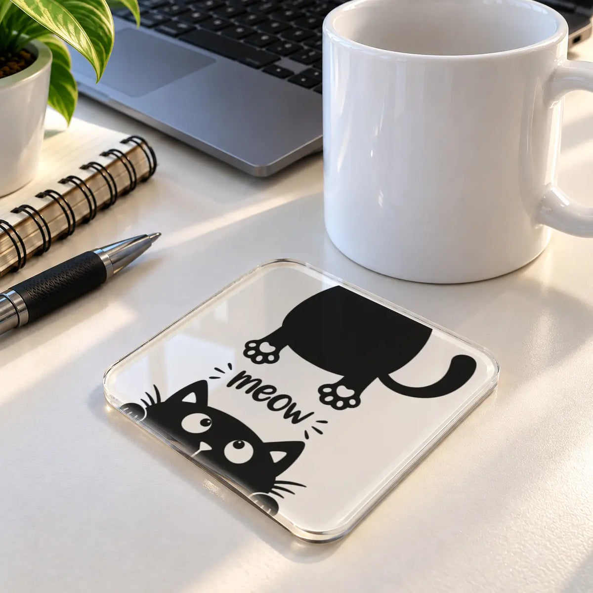 Meow Cats acrylic coaster - ARTIVA