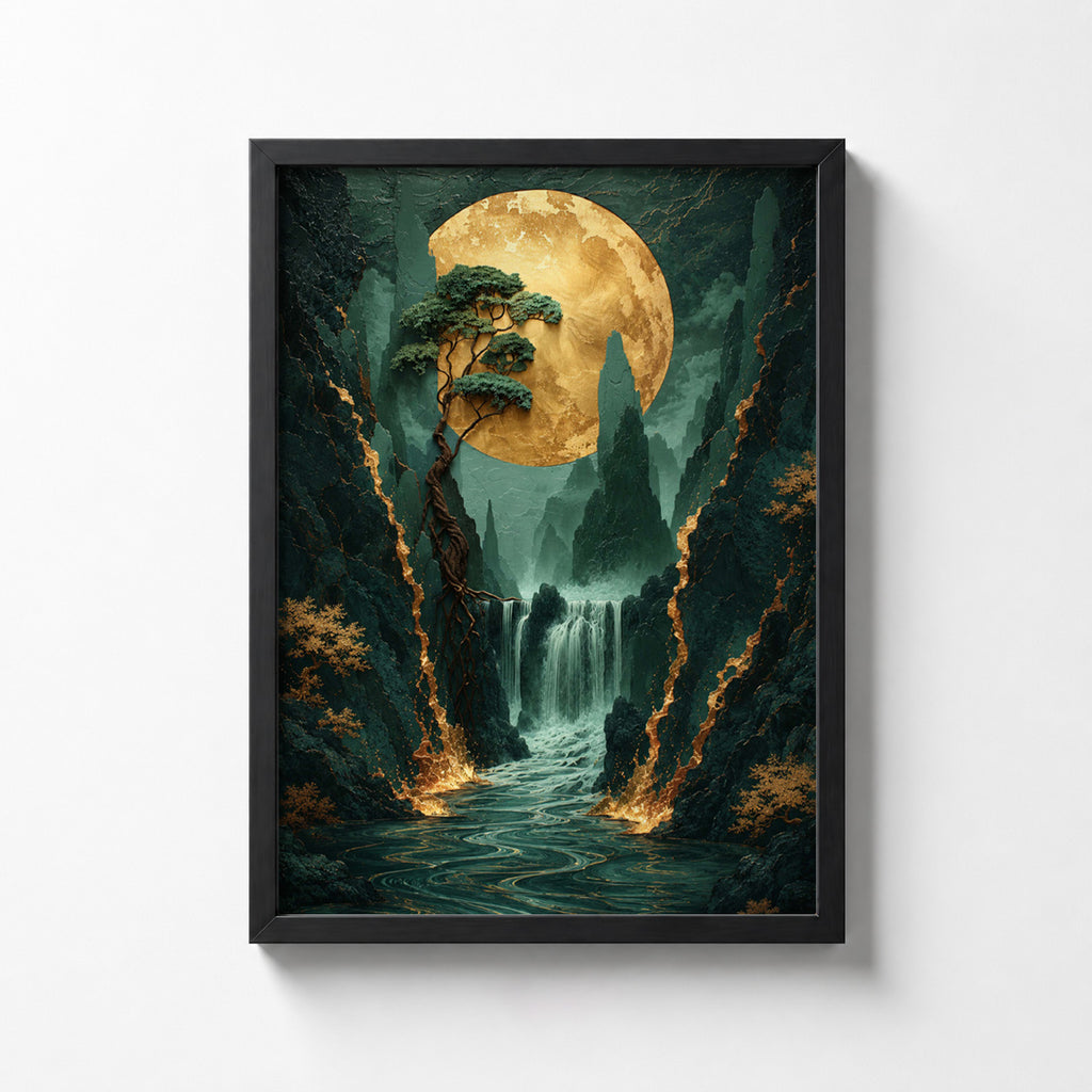 Moonlit Waterfall