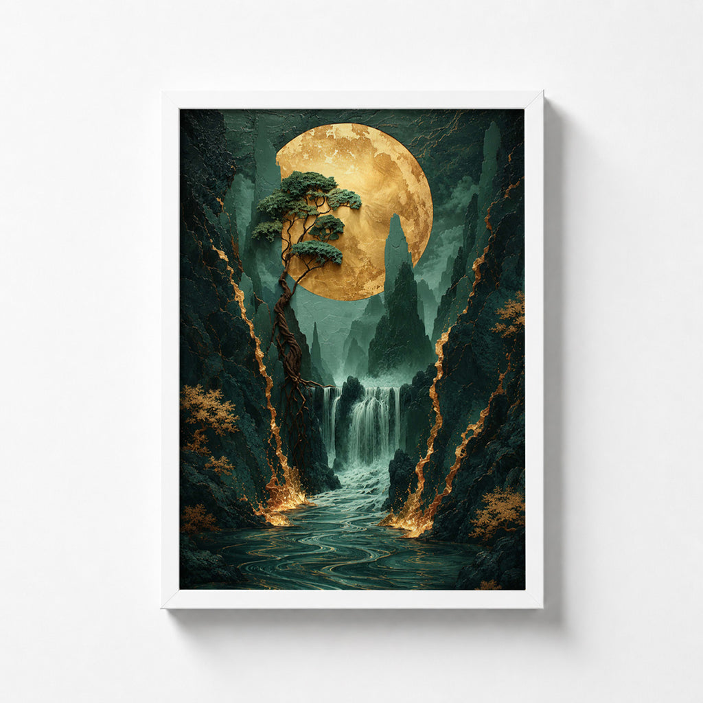 Moonlit Waterfall