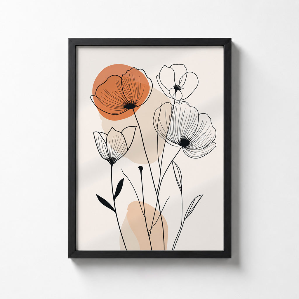 Floral Line Art
