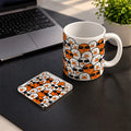 Ghost Pattern Set mug and acrylic coaster set - ARTIVA