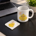 Cute Chick Set mug and acrylic coaster set - ARTIVA