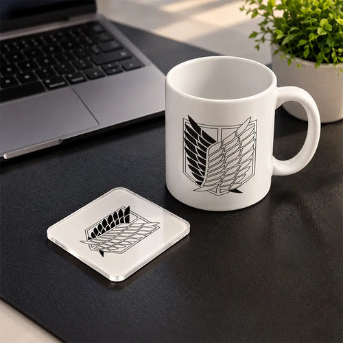 Attack Titan Set mug and acrylic coaster set - ARTIVA