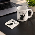 Cat Coffee Set mug and acrylic coaster set - ARTIVA