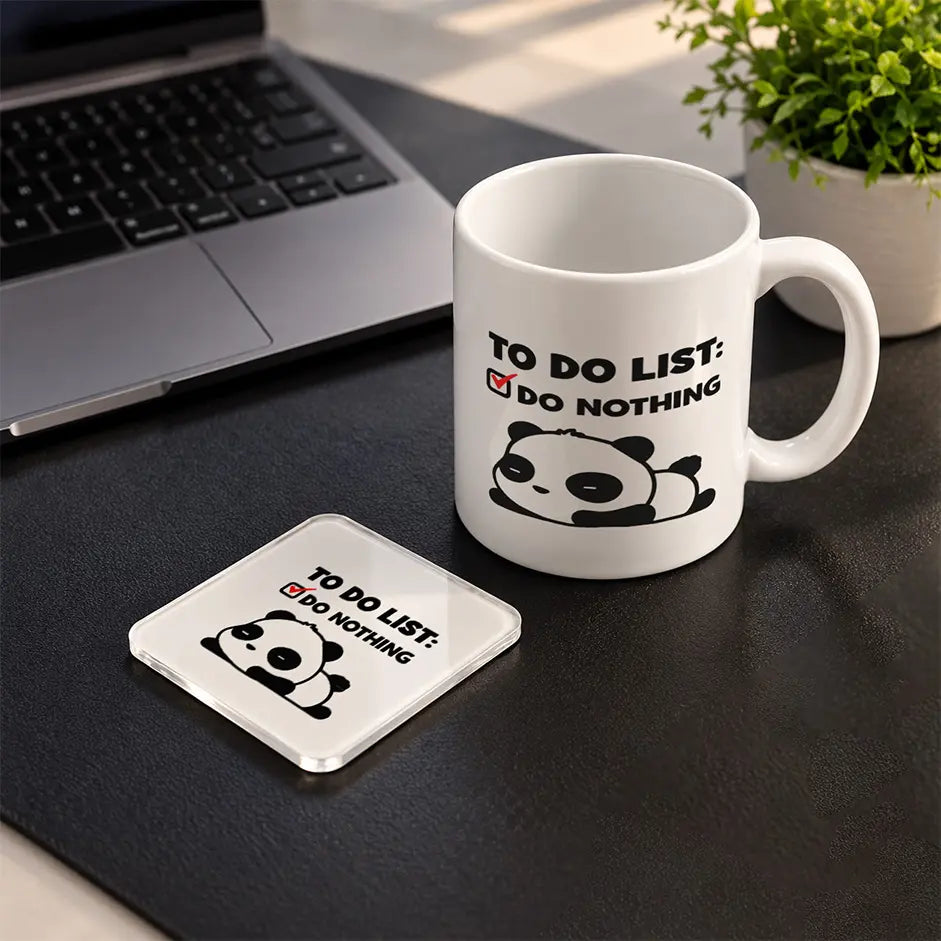 To Do List Set mug and acrylic coaster set - ARTIVA