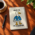 Duck Doctor A5 wooden notebook with high-quality printed cover - ARTIVA
