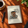 Deadpan Mood A5 wooden notebook with high-quality printed cover - ARTIVA