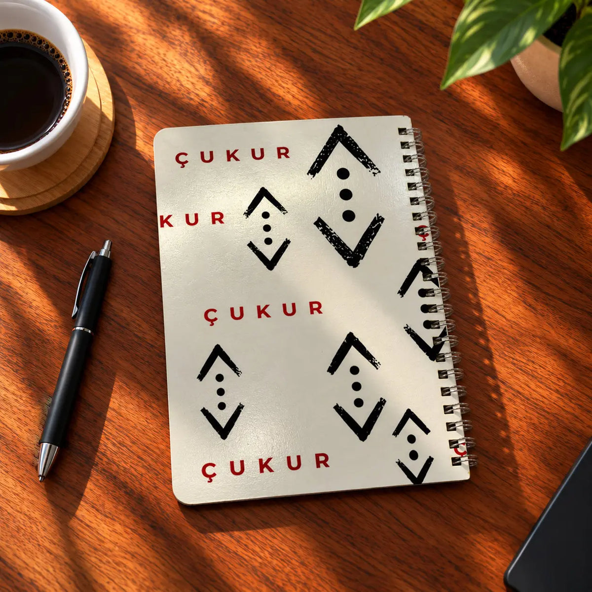 Cukur Symbols A5 wooden notebook with high-quality printed cover - ARTIVA