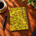 Yellow Ducks A5 wooden notebook with high-quality printed cover - ARTIVA