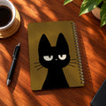 Black Cat A5 wooden notebook with high-quality printed cover - ARTIVA