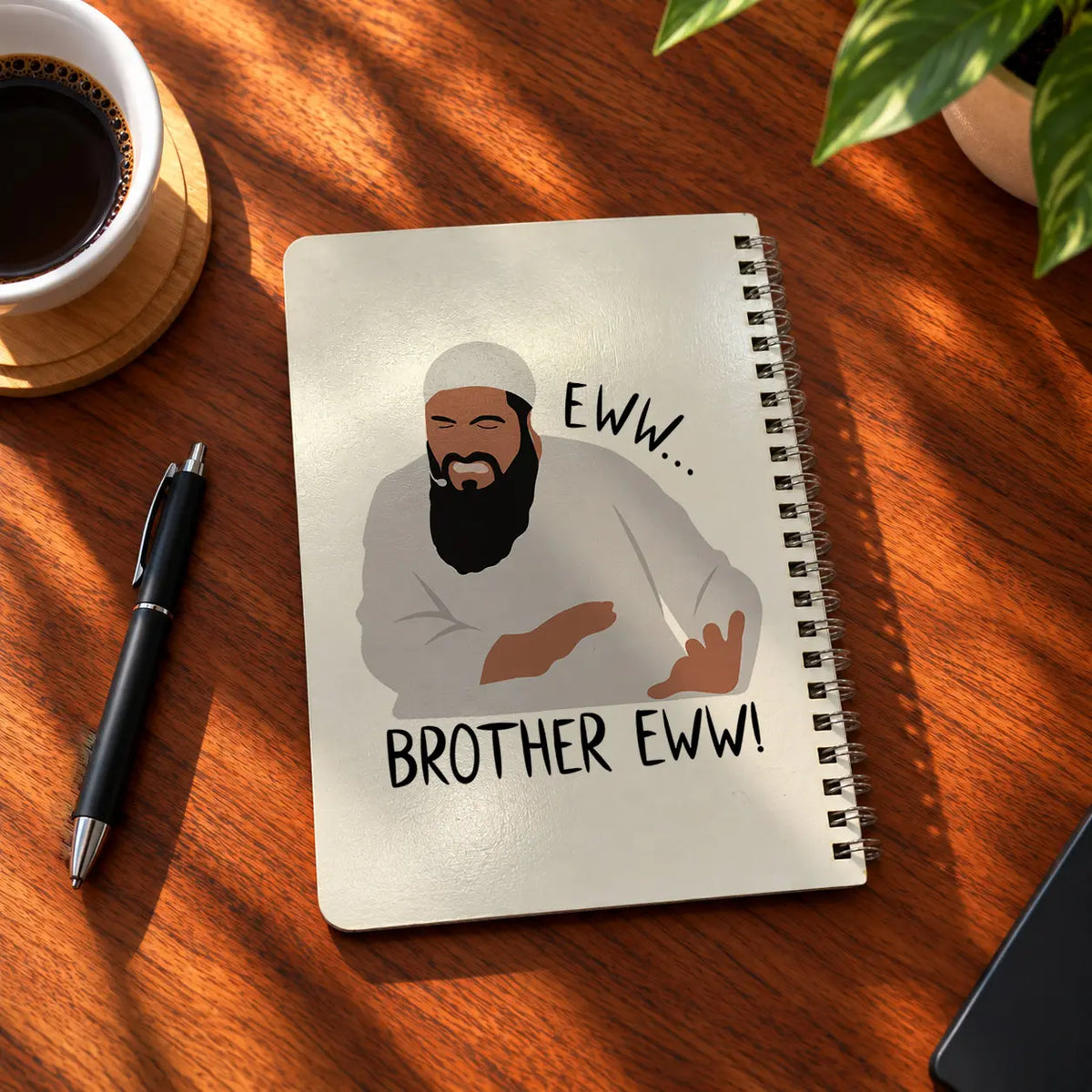 Brother Eww A5 wooden notebook with high-quality printed cover - ARTIVA