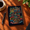 Doodle World A5 wooden notebook with high-quality printed cover - ARTIVA