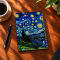 Starry Night A5 wooden notebook with high-quality printed cover - ARTIVA