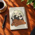 Panda Hug A5 wooden notebook with high-quality printed cover - ARTIVA