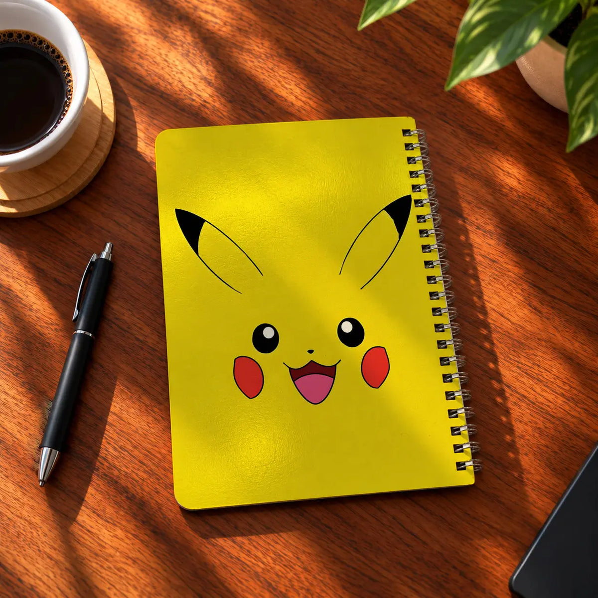 Pikachu A5 wooden notebook with high-quality printed cover - ARTIVA