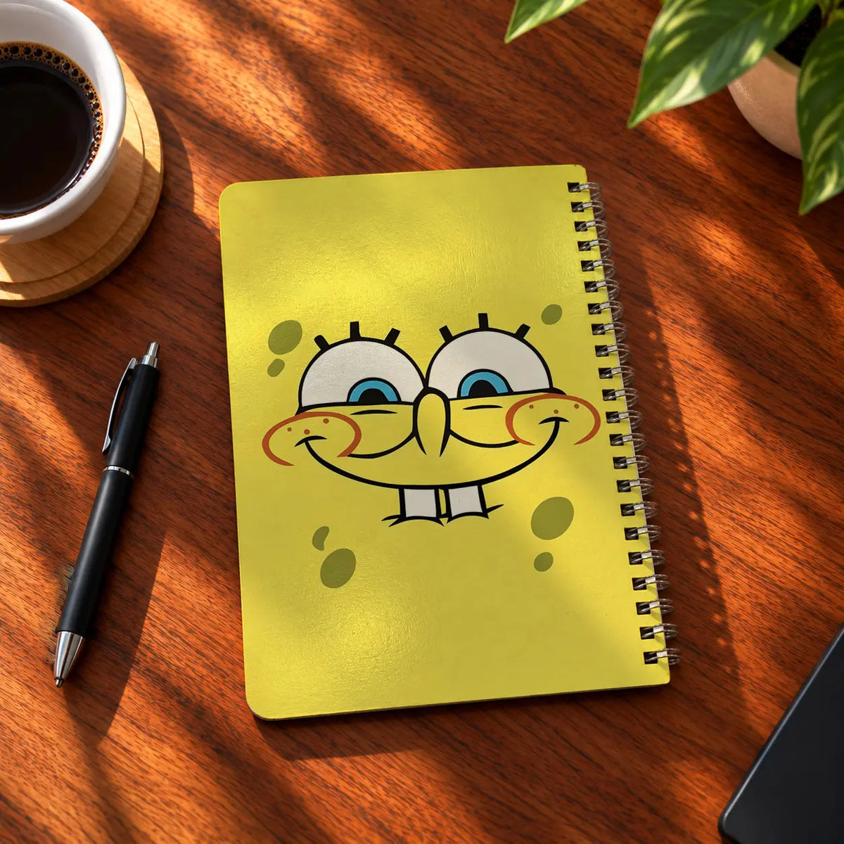 SpongeBob A5 wooden notebook with high-quality printed cover - ARTIVA