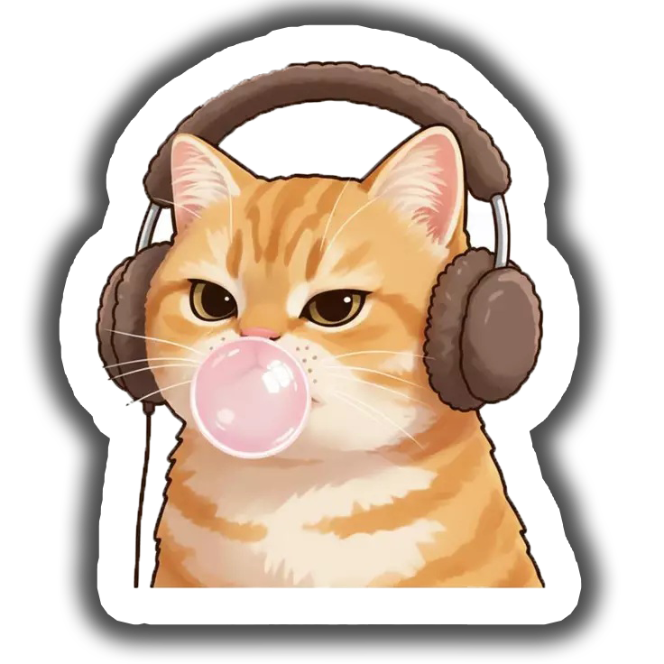 Headphone Cat