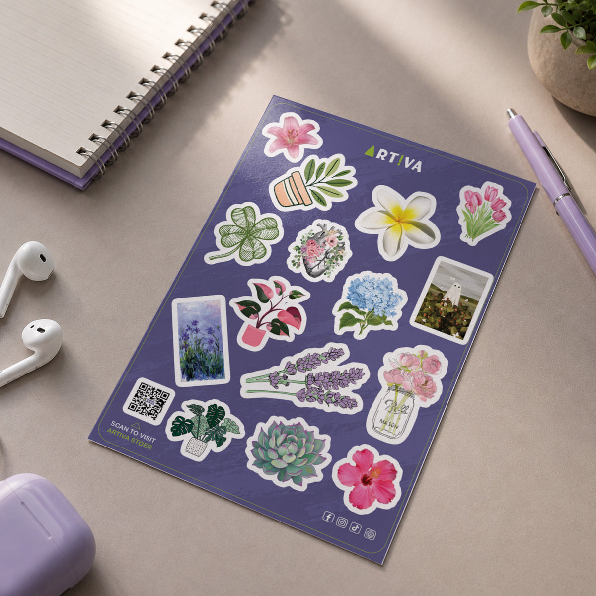 Floral Aesthetic Sheet