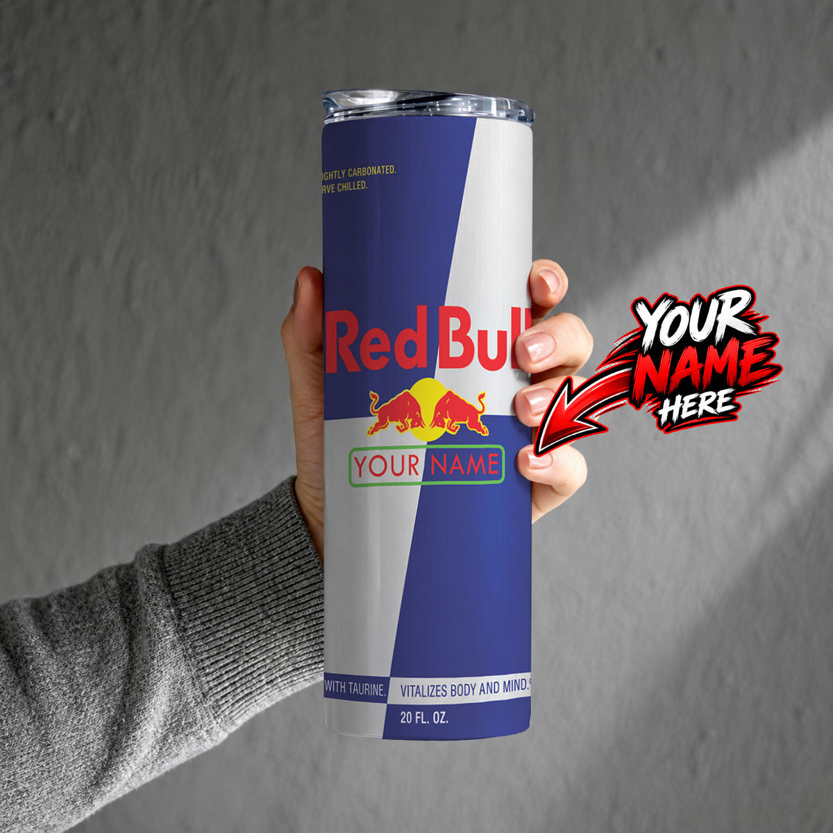 Custom Red Bull Tumbler